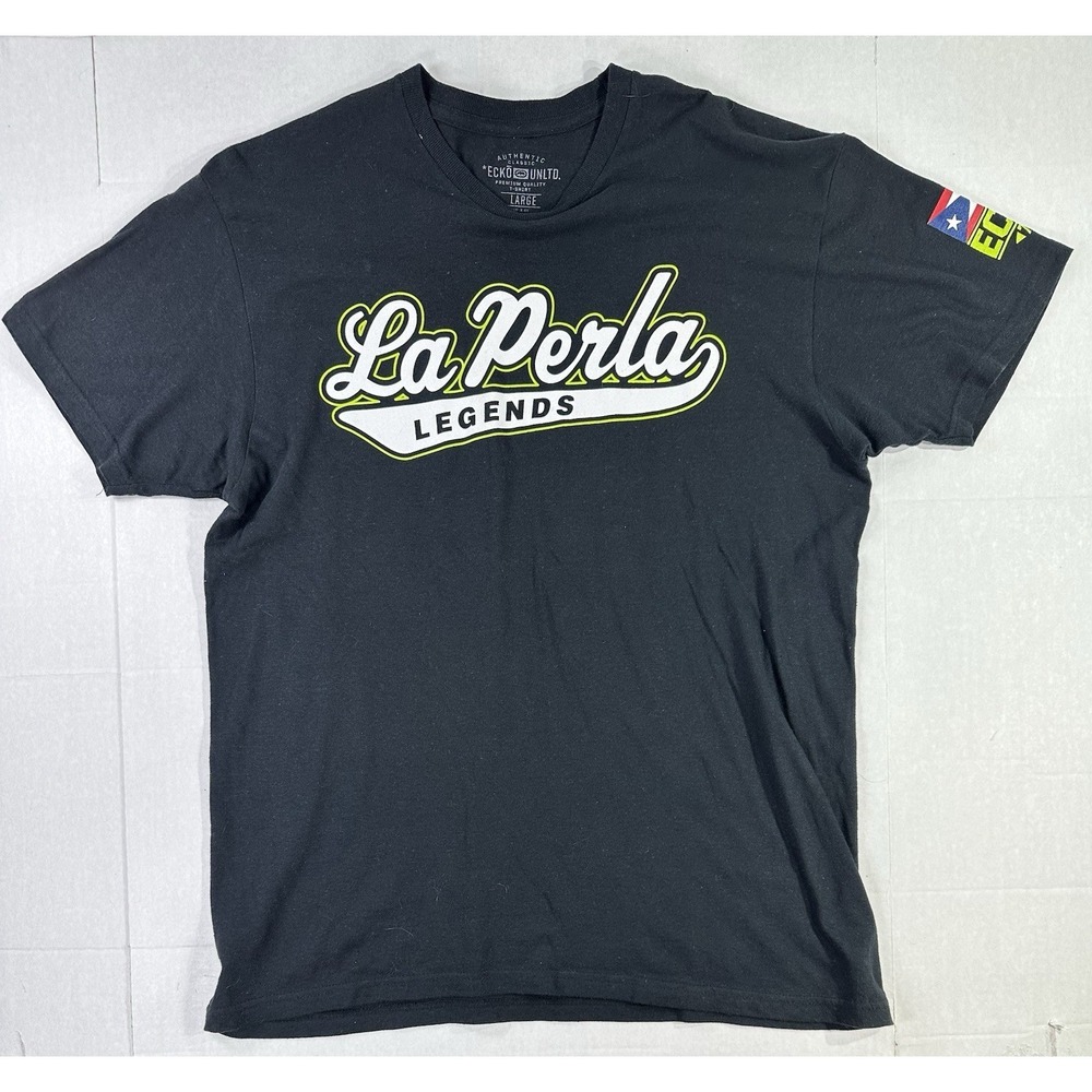 Ecko Unltd La Perla Legends T Shirt Mens Large Black Racing Team Graphic 93